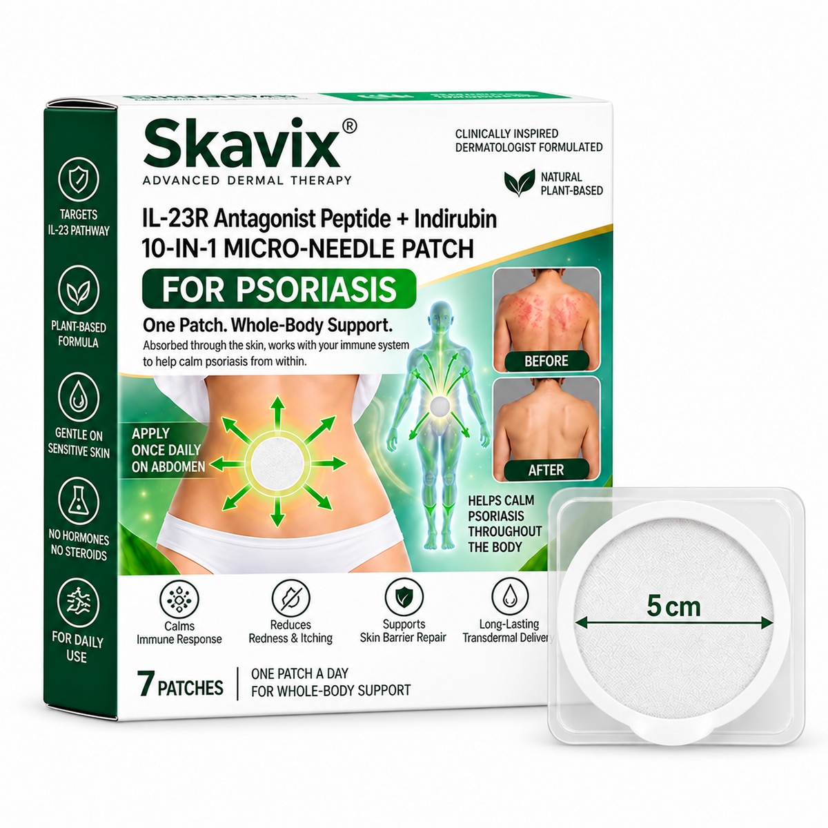 Skavix®🔥🔥 𝑰𝑳-23𝑹 𝑨𝒏𝒕𝒂𝒈𝒐𝒏𝒊𝒔𝒕 𝑷𝒆𝒑𝒕𝒊𝒅𝒆 + 𝑰𝒏𝒅𝒊𝒓𝒖𝒃𝒊𝒏 10-𝑰𝑵-1 𝑵𝒂𝒏𝒐 𝑴𝒊𝒄𝒓𝒐𝒏𝒆𝒆𝒅𝒍𝒆 𝑷𝒂𝒕𝒄𝒉