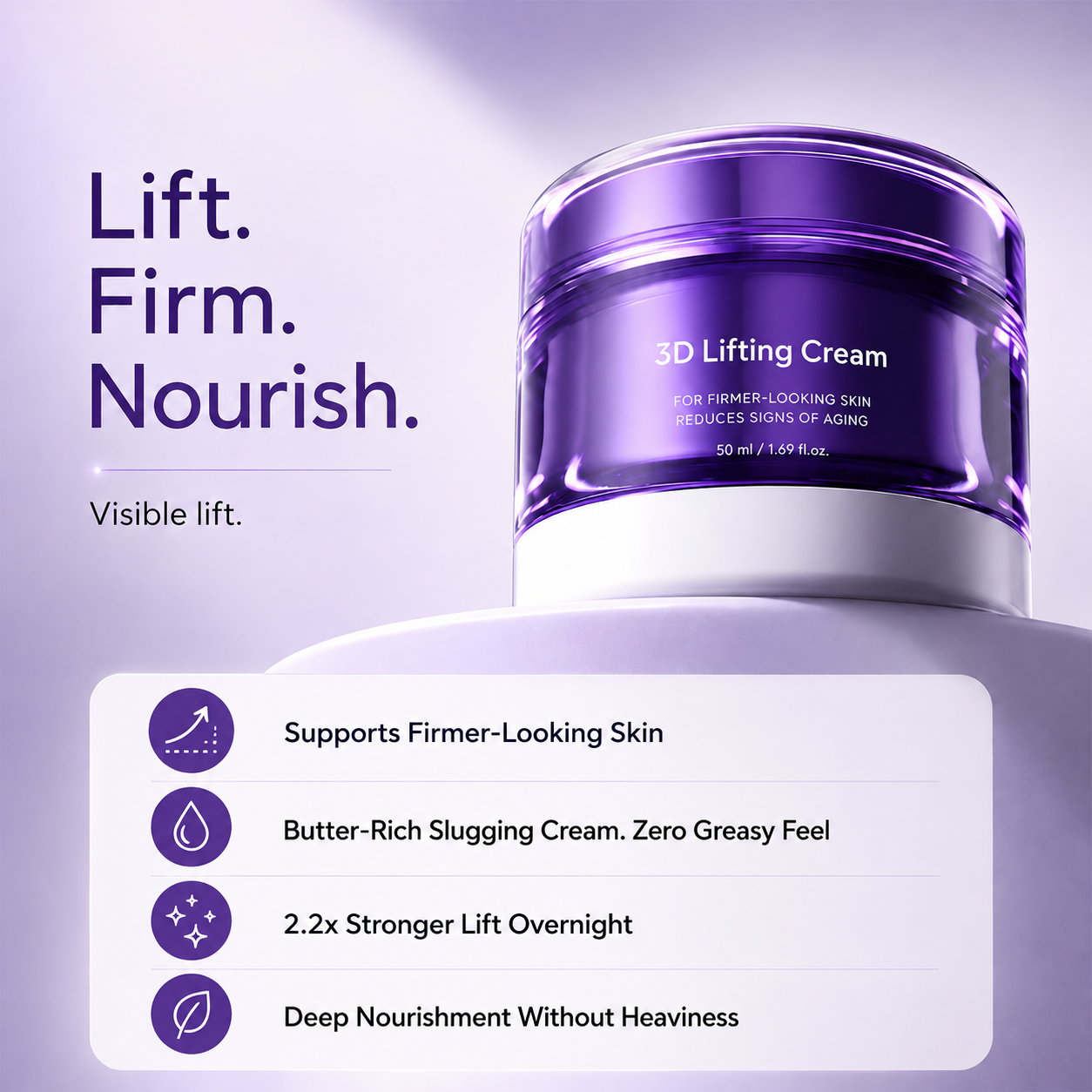 3D Lifting Cream 1.7 fl oz | Advanced Korean Facial Night Cream